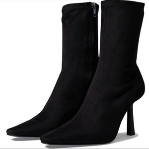 Steve Madden Vakay Black Suede Stilleto Heeled Boots New  With Box Womans
